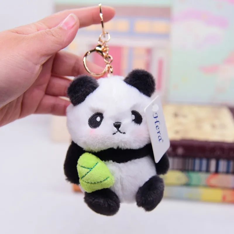 Custom Cute Small Soft Plush Supplier Stuffed Animal Panda Keyring  Doll Toy Keychain Decoration for Kids School Gift