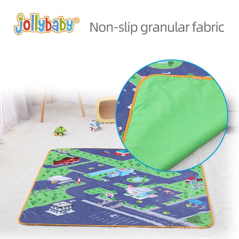 JOLLYBABY Educational Toy Big Cartoon Animal Cotton Play Mat for Kids Creeping Crawling Activity Rug Carpet Baby Sleep