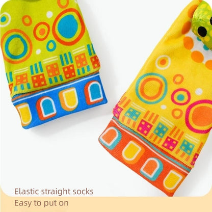 Custom Hand and Feet Baby Rattles Soft Baby Plush Insect Animal Foot Rattle Baby Socks Wrist Rattles Set for Newborn