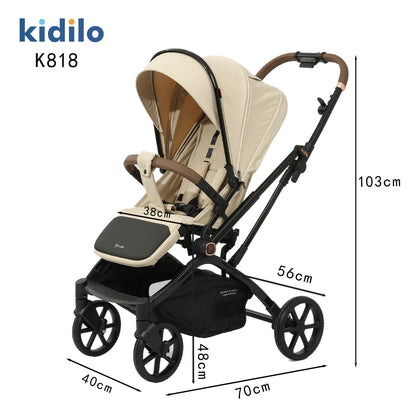 Kidilo 0-3 Years Non-Toxic Lightweight Portable Pushchair Baby Stroller Multiple Foldable for Travel Wholesale From China K818