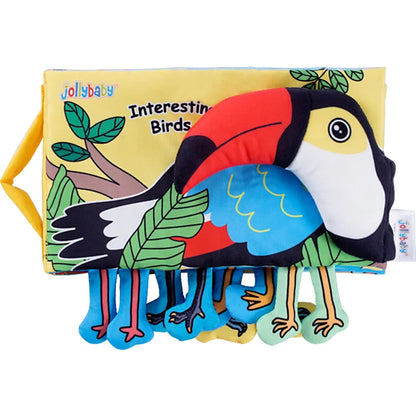Jollybaby European Sale Online 3D Stuffed Cartoon Learning Animal Baby Tummy Time Cloth Book