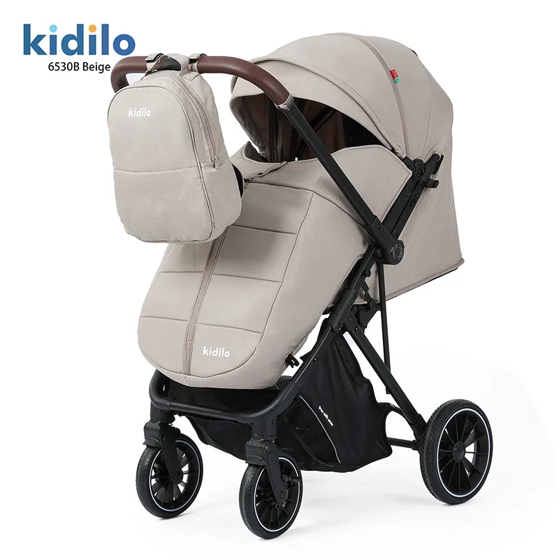 Non-Toxic Lightweight Baby Stroller for 0-3 Years Foldable Travel Stroller with Adjustable Handle for Toddlers Daily Walks 6530B
