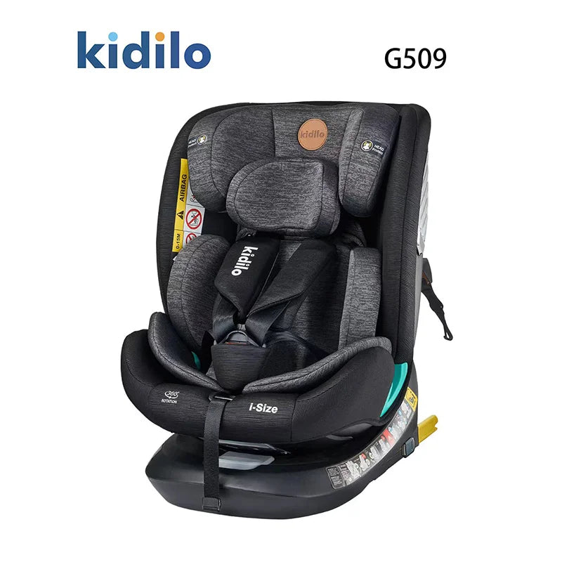 Newborn 0-3 Years 360 Degree Kidilo Baby Car Seat, Infant Car Seats with ISOFIX Certified Reversible for Daily Family Rides G509