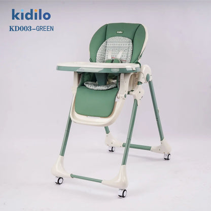6-36 Months 3 in 1 Foldable Baby High Chair for Baby, Non-Toxic Feeding Chair for Toddler Dining at Home & Small Space KD003