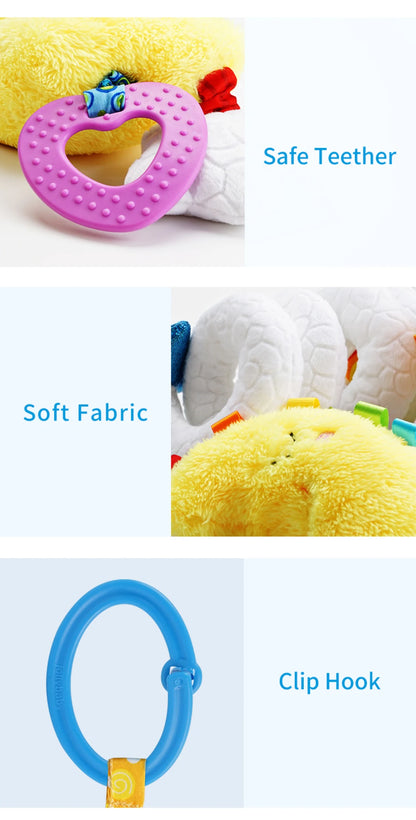Kid Plush Baby Musical Bed Hanging Rattle Pram Animal Soft Cotton Spiral Activity Suspend Toy for Stroller Soothe the Baby
