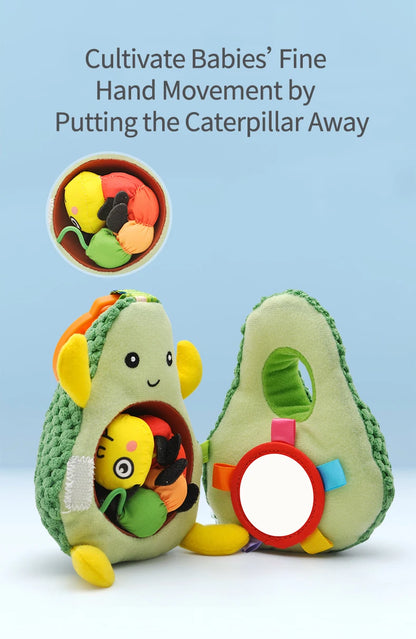 Jollybaby Avocado Soft Doll Crib Stroller Hanging Bell Rattle  Soft Plush Shaking Suitable for Boys Girls Generate Curiosity
