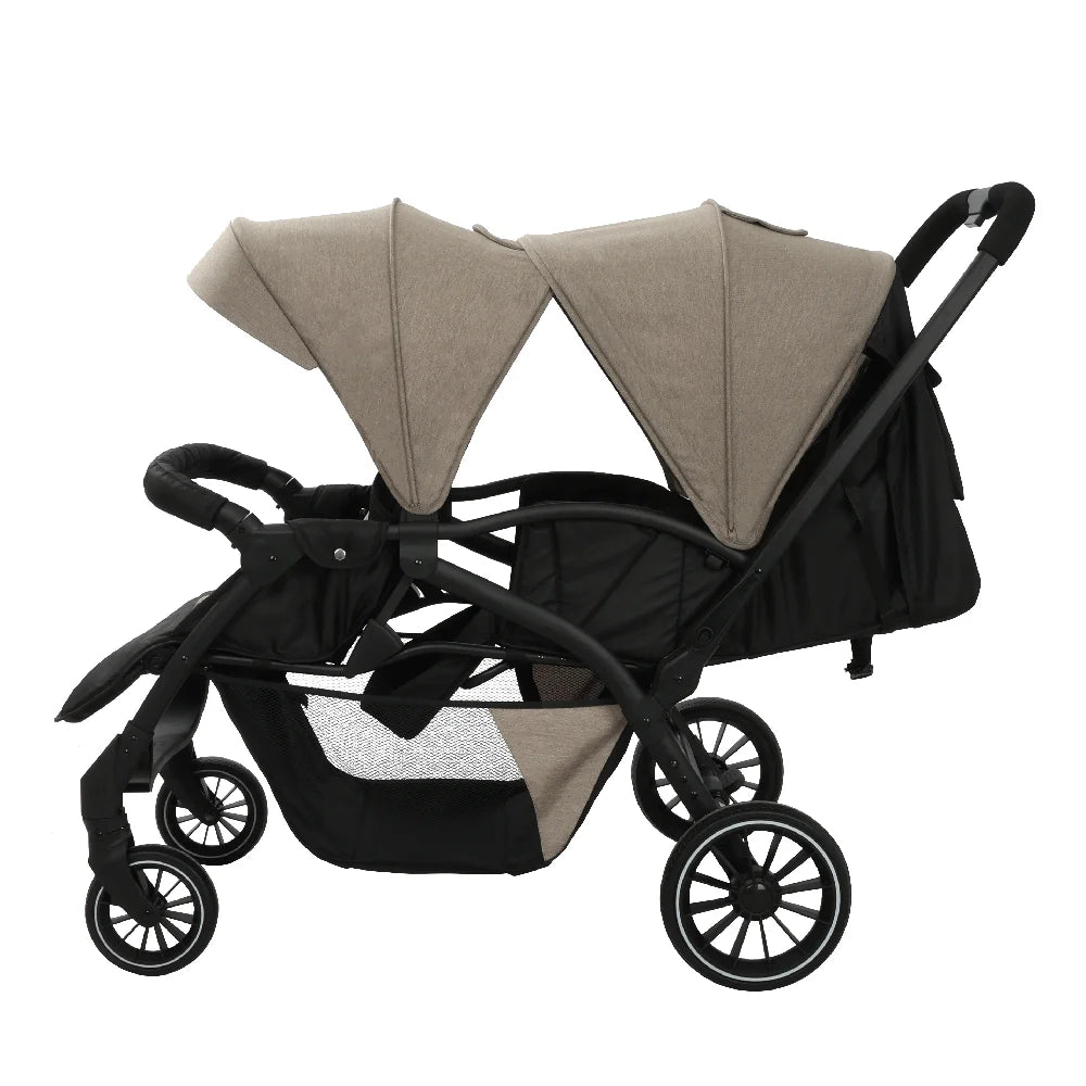 0-3 Years Kidilo Double Twin Baby Stroller, Foldable Non-Toxic Travel Stroller for Toddlers Kids Daily Walks Family Trips LB200