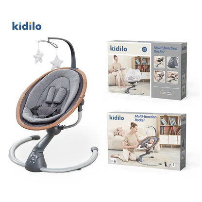 Kidilo Electric Automatic Rocking Chair Baby Bouncer Cradle Horse Design Newborn Rocking Swing Bed Made Durable Plastic SG402