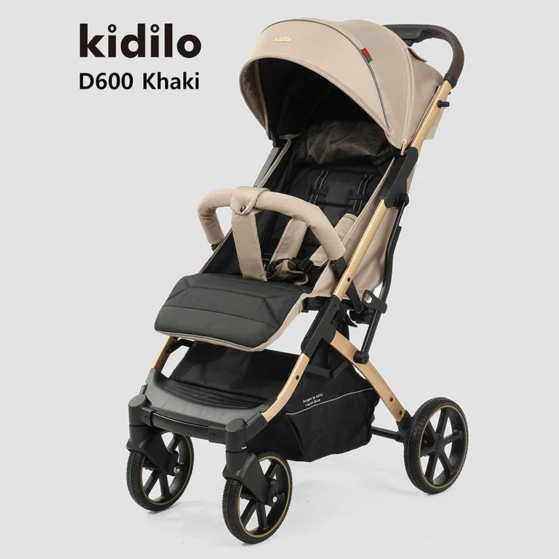 Non-Toxic Lightweight Baby Stroller for 0-3 Years Foldable Travel Stroller with Adjustable Handle for Toddlers Daily Walks D600