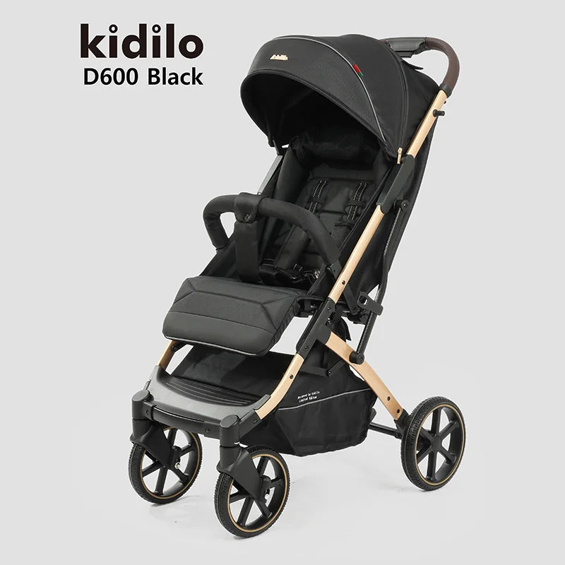 Non-Toxic Lightweight Baby Stroller for 0-3 Years Foldable Travel Stroller with Adjustable Handle for Toddlers Daily Walks D600