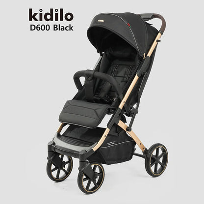 Non-Toxic Lightweight Baby Stroller for 0-3 Years Foldable Travel Stroller with Adjustable Handle for Toddlers Daily Walks D600