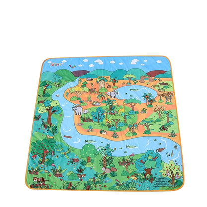 JOLLYBABY Educational Toy Big Cartoon Animal Cotton Play Mat for Kids Creeping Crawling Activity Rug Carpet Baby Sleep