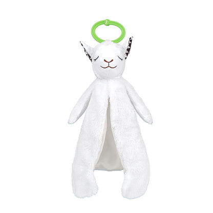 Jollybaby Baby Cute Soothing Soft Comforter Animal Head Plush Toy Security Blanket for Baby Sleeping