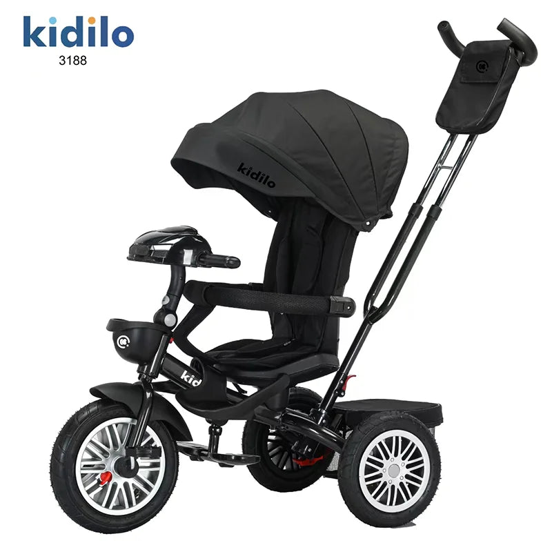 Kidilo Baby Strollers 6 Months-3 Years 3-in-1 Ride-On Push Tricycle Stroller with Push Handle for Toddler Outdoor Wholesale 3188