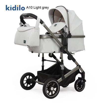 0-3 Years 3 in 1kidilo Baby Stroller with Car Seat, Non-Toxic Durable Foldable Travel Stroller for Toddlers Daily Walks A10