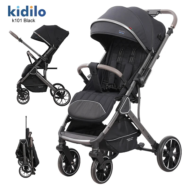 Kidilo Lightweight Baby Stroller Portable Pushchair with Multiple Foldable Wagon Travel Prams Made in China K101