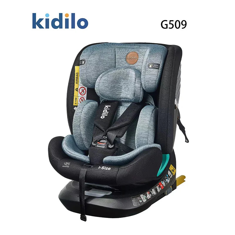 Newborn 0-3 Years 360 Degree Kidilo Baby Car Seat, Infant Car Seats with ISOFIX Certified Reversible for Daily Family Rides G509