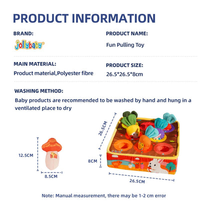 Jollybaby Montessori Soft Carrot Plush Stuffed Toy Learning Baby Sensory  Vegetable Plush Toys Set Radish Pulling Toy