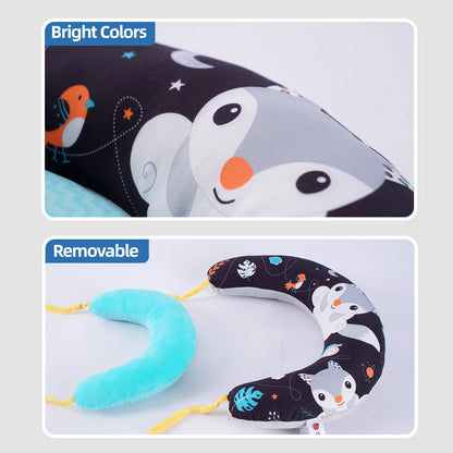 Detachable Support Pillow High Quality Soft Infant Plush Diy Animal Shaped Pillow for Development of Strong Head Neck Muscles