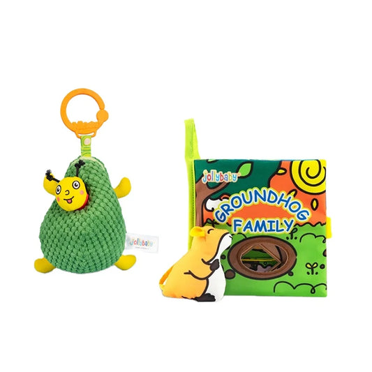 Jollybaby Baby Car Seat Stroller Avocado Hanging Toys Cloth Books Custom Gift Toys Set for Baby 0-18 Months