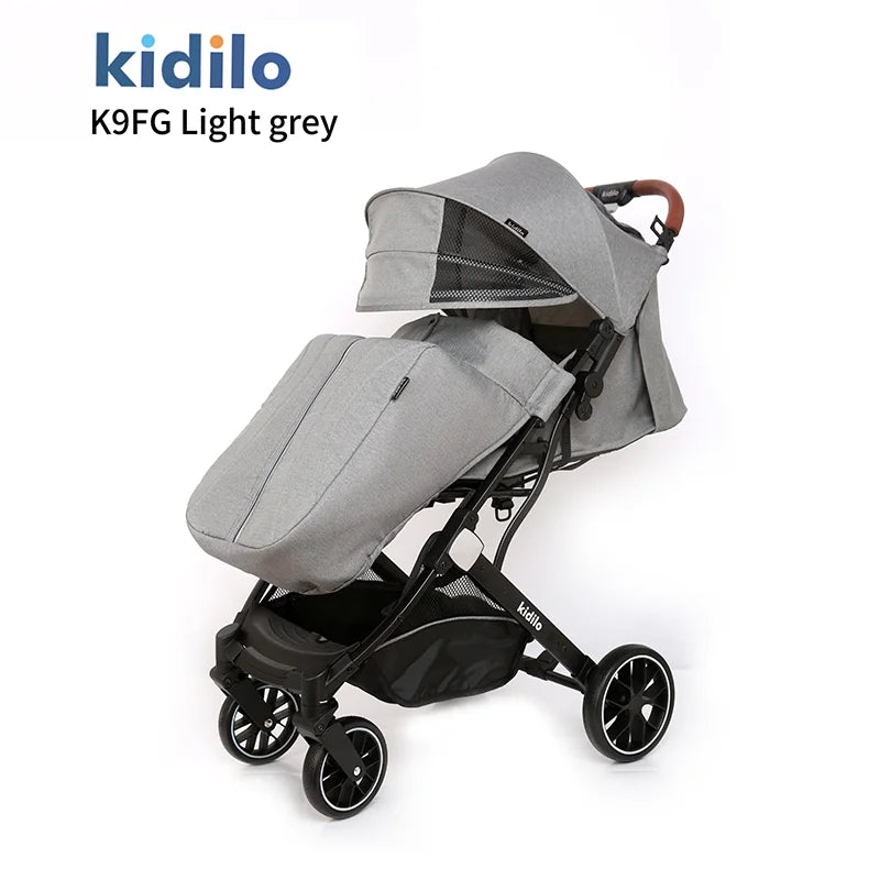 Lightweight Non-Toxic Baby Stroller for 0-3 Years Foldable Travel Stroller with Adjustable Handle Toddlers Family Trips K9FG