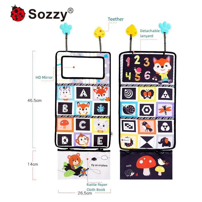 Manufacturer Baby Bed Floor Mirror Toys Tummy Time Mirror Toy Crinkle Sensory Toys for 0-12 Months
