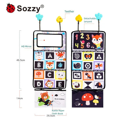 Manufacturer Baby Bed Floor Mirror Toys Tummy Time Mirror Toy Crinkle Sensory Toys for 0-12 Months