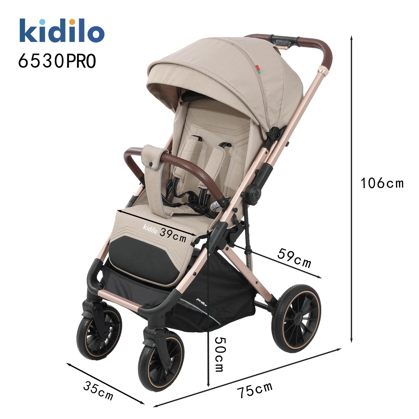 0-3 Years Non-Toxic Kidilo Lightweight Portable Baby Stroller Multiple Foldable Travel Wholesale From China Daily 6530 B PRO