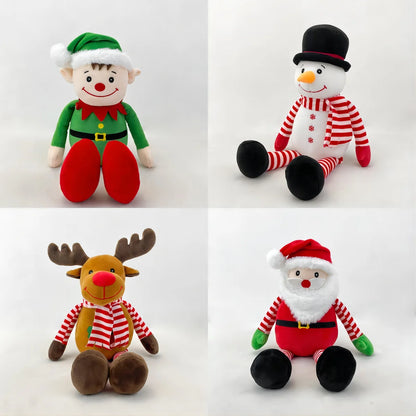 Manufacturer High  Quality Christmas Xmas Plush Toys Stuffed Anime Elephant with Clothing for Baby Gift
