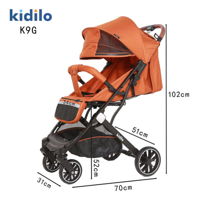 Kidilo 0-3 Years Non-Toxic Lightweight Portable Pushchair Baby Stroller Multiple Foldable for Travel Wholesale From China K9G