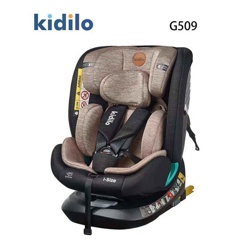 Newborn 0-3 Years 360 Degree Kidilo Baby Car Seat, Infant Car Seats with ISOFIX Certified Reversible for Daily Family Rides G509