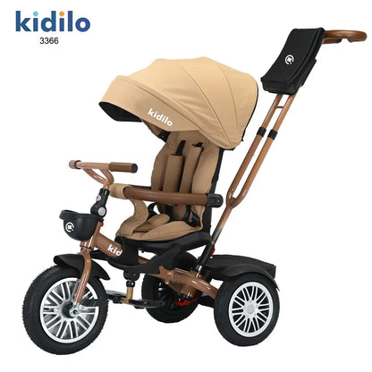 Kidilo Baby Strollers 6 Months-3 Years 3-in-1 Ride-On Push Tricycle Stroller with Push Handle for Toddler Outdoor Wholesale 3366