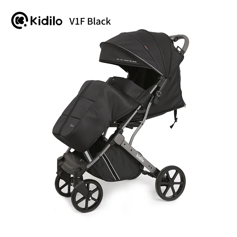 Kidilo 0-3 Years Non-Toxic Lightweight Baby Stroller Foldable Travel Stroller with Adjustable Handle for Toddlers Daily V1F