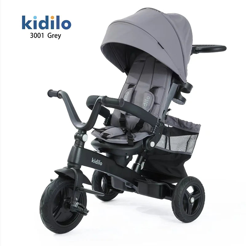 Kidilo Baby  Ride-On Push Tricycle 4 in 1 Kids Children Tricycle Baby Stroller 3 Wheel Pedalfor Baby Hot Sale Wholesale 3001