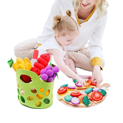 Jollybaby Custom Soft Collection Plush Toy Baby Kitchen Pretend Cutting Play Pretend Food for Kids