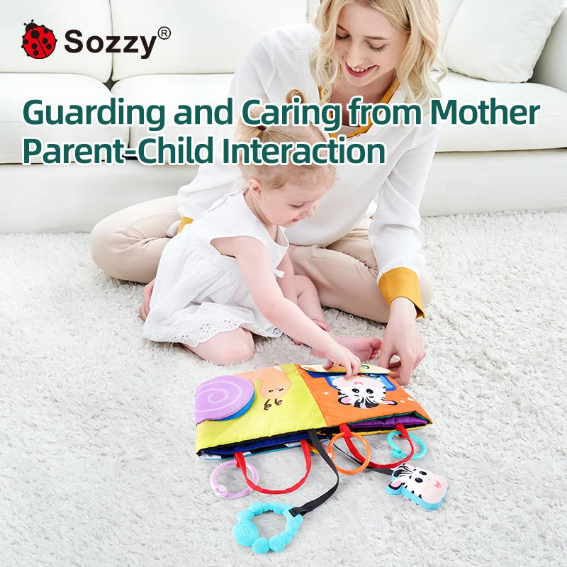 Soft Sensory Crinkle Books Montessori Toys Brain Development Newborn Essentials Tummy Time Toys 0 3 6 6-12 Months