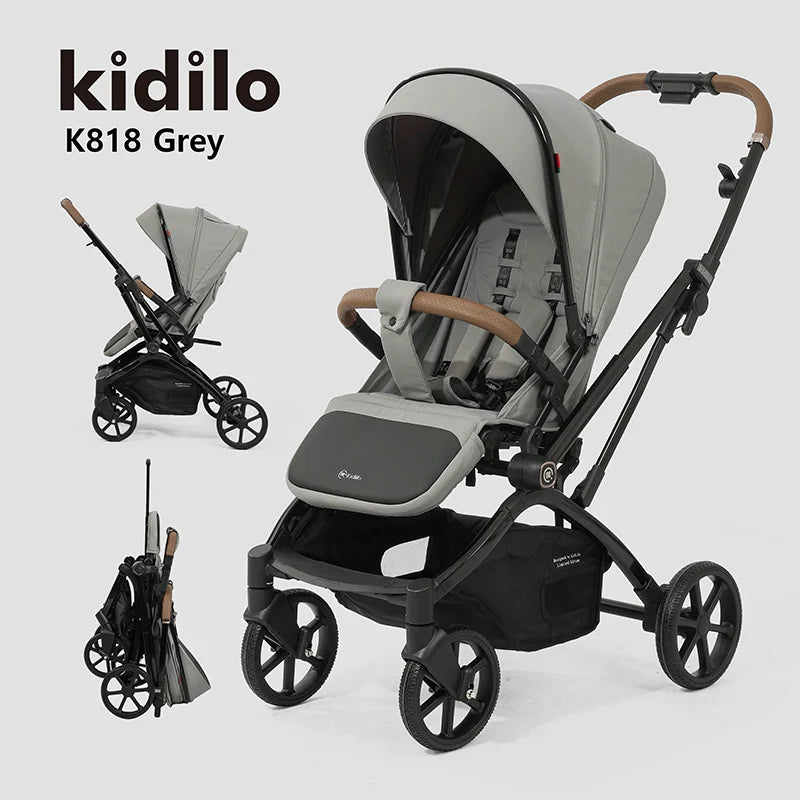 Kidilo 0-3 Years Non-Toxic Lightweight Portable Pushchair Baby Stroller Multiple Foldable for Travel Wholesale From China K818