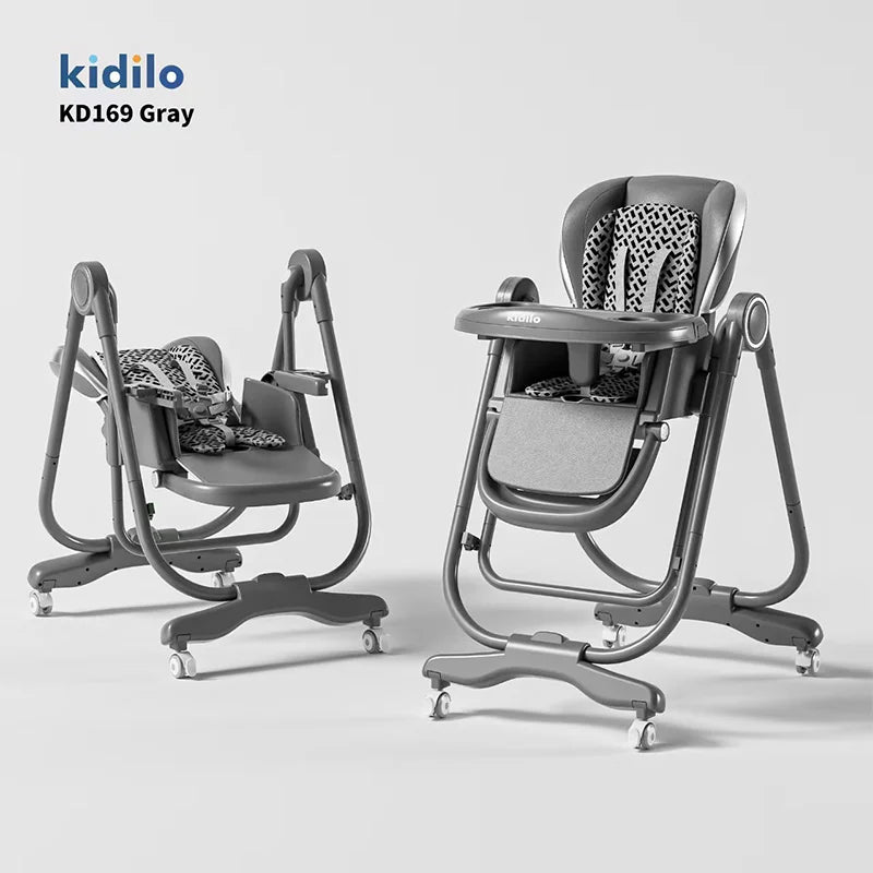 6-36 Months 3 in 1 Foldable Baby High Chair for Infants, Non-Toxic Feeding Chair for Toddler Home & Small Space Dining KD169