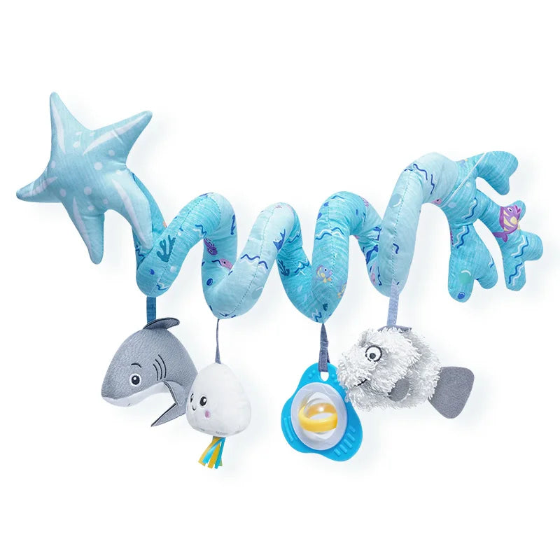SOZZY Factory OEM Baby Plush Toys Pram Spiral Bed Rattle with Cute Animals Stroller and Travel Activity Toy Unisex SZ Plush Dice