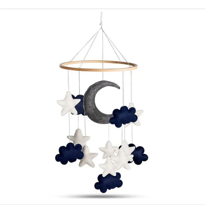 Wood Hanging Rotating Toy Baby Musical Crib Mobile for Bed Crib Toys Manufacturer Nursery Decor Felt Animal Unisex Acccepted
