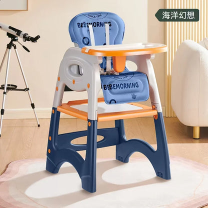 6-36 Months 3 in 1 Foldable Baby High Chair for Baby, Non-Toxic Feeding Chair for Toddler Dining at Home & Small Space 7-1