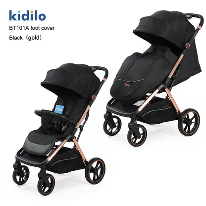 0-3 Years Baby Stroller Lightweight Non-Toxic Foldable Travel Stroller with Adjustable Handle for Toddlers BT101A Foot Cover