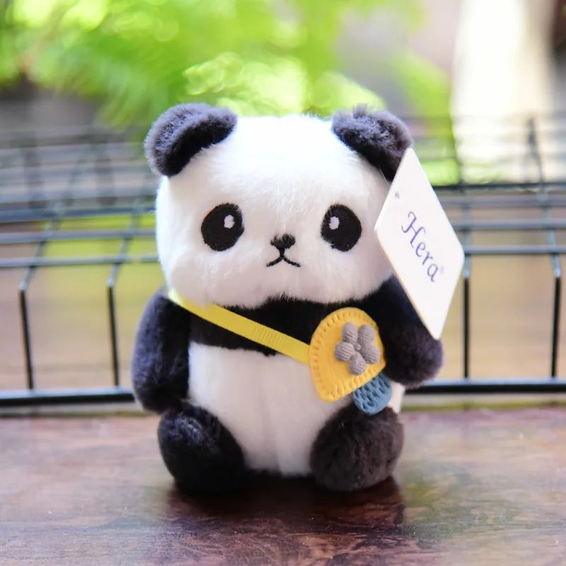 Custom Cute Small Soft Plush Supplier Stuffed Animal Panda Keyring  Doll Toy Keychain Decoration for Kids School Gift
