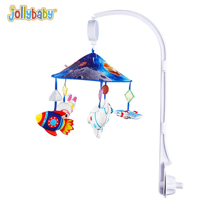 Jollybaby Unique Soft Baby Infant Crib Cot Musical Bed Bell Plastic Rotating Hanging Toy Plush Music Mobile