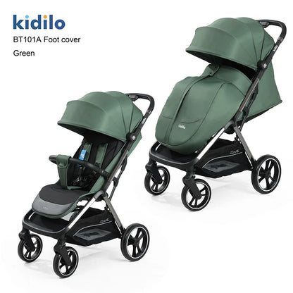 0-3 Years Baby Stroller Lightweight Non-Toxic Foldable Travel Stroller with Adjustable Handle for Toddlers BT101A Foot Cover