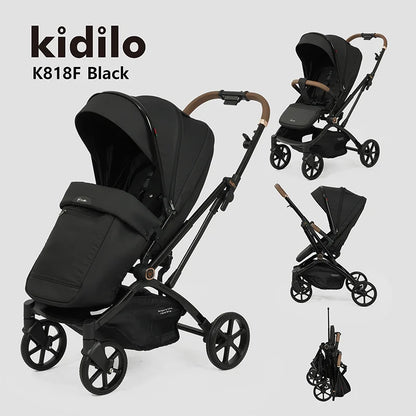 0-3 Years Baby Stroller Lightweight Non-Toxic Foldable Travel Stroller with Adjustable Handle for Toddlers Family Trips K818F