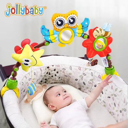 Jollybaby Adjustable Baby Hanging Toys Bouncer Bassinet Activity Foldable Bed Crib Baby Stroller Arch Toys