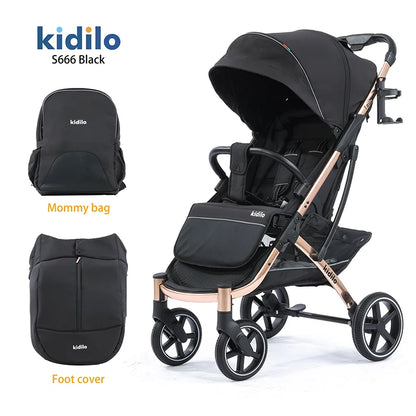 Lightweight Non-Toxic Baby Stroller for 0-3 Years Foldable Travel Stroller with Adjustable Handle Toddlers Family Trips S666