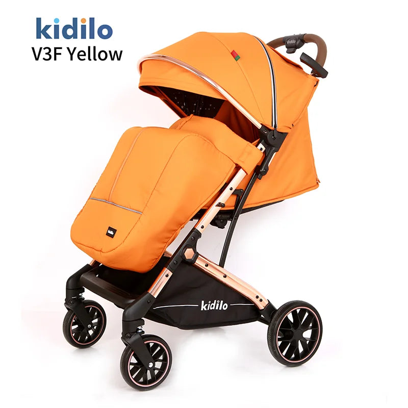 0-3 Years Baby Stroller Lightweight Non-Toxic Foldable Travel Stroller with Adjustable Handle for Toddlers Family Trips V3F