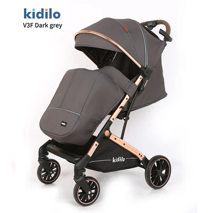 0-3 Years Baby Stroller Lightweight Non-Toxic Foldable Travel Stroller with Adjustable Handle for Toddlers Family Trips V3F